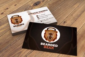 Bearded Bear-Business card mockup